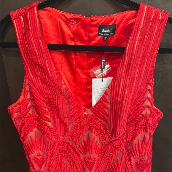 Bardot Red Sleeveless Dress - Picture 4 of 5